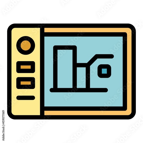 Website redesign icon. Outline website redesign vector icon color flat isolated