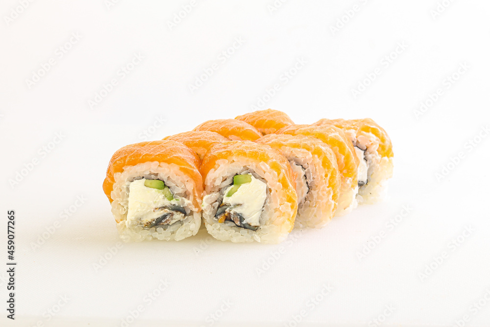 Japanese tradtional roll with salmon Japanese tradtional roll with salmon