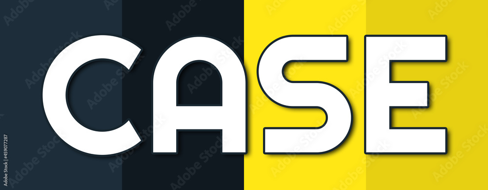Case - text written on contrasting multicolor background Case - text written on contrasting multicolor background