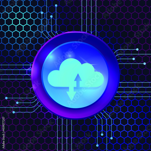 technology cloud concept in modern style