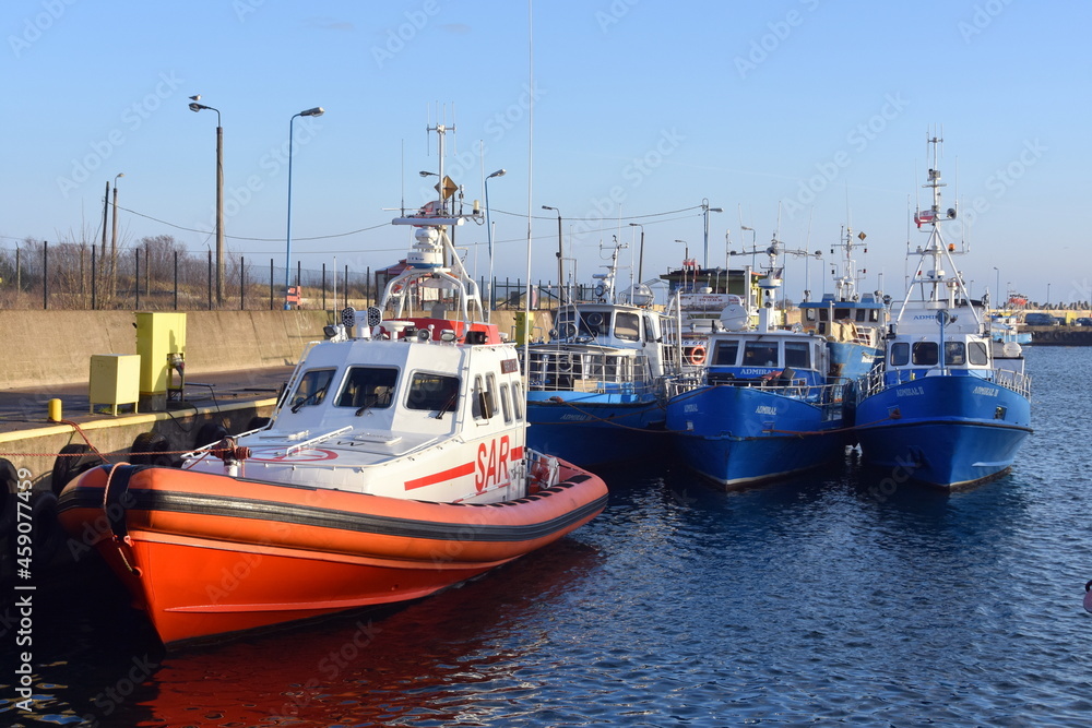 Władysławowo, port morski, Stocznia, kuter rybacki nad Bałtykiem, Władysławowo, port morski, Stocznia, kuter rybacki nad Bałtykiem,