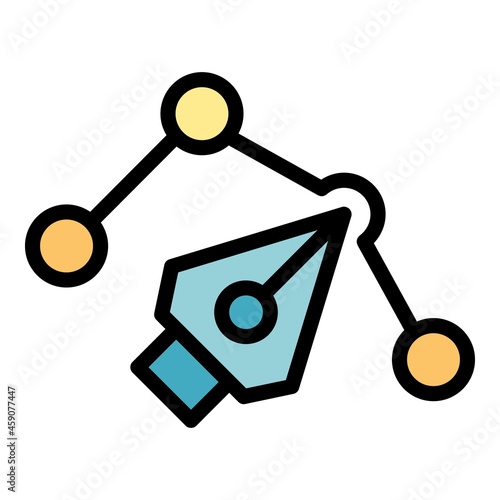 Redesign graphic icon. Outline redesign graphic vector icon color flat isolated