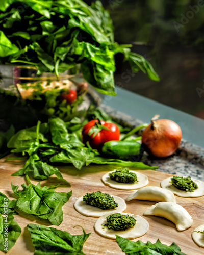 dumplings with spinach