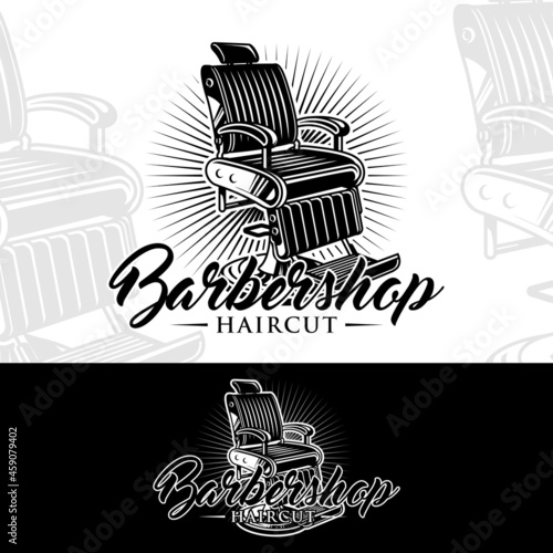 vector barbershop logo design template