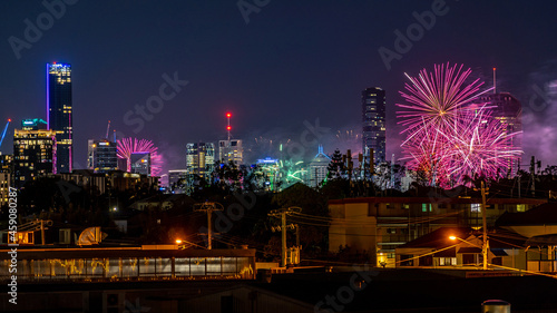 Brisbane festival riverfire fireworks in Queensland  Australia 