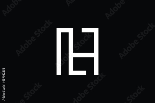 HL logo letter design on luxury background. LH logo monogram initials letter concept. HL icon logo design. LH elegant and Professional letter icon design on black background. H L HL LH