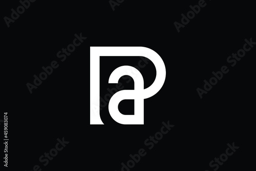 AP logo letter design on luxury background. PA logo monogram initials letter concept. AP icon logo design. PA elegant and Professional letter icon design on black background. AP PA