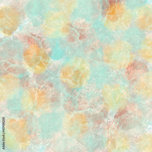 colorful watercolor paint blue,yellow ,orange and green vintage tone color style background  © Alex395