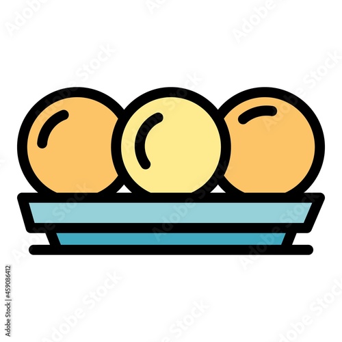 Street food falafel icon. Outline street food falafel vector icon color flat isolated