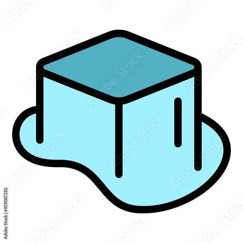 Creme caramel icon. Outline creme caramel vector icon color flat isolated