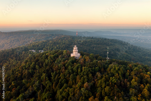 Photography Erzsebet lookout tower in Budapest Normafa hill