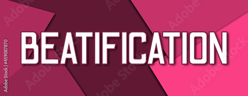 фотографія Beatification - text written on pink paper background