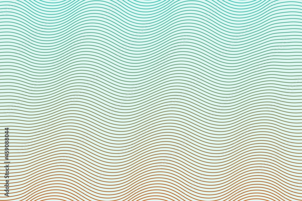 Fototapeta Vector graphic of guilloche texture with waves in soft rainbow color. Creative graphic design for certificate, banknote, money design, currency, gift voucher etc. Watermark banknote pattern.