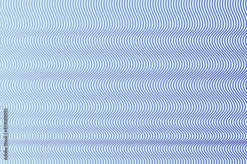 Vector graphic of blue color gradient background with waves. Banknotes check guilloche lines texture, secure waves patterns and passport paper. Watermark banknote pattern. Vector certificate texture.