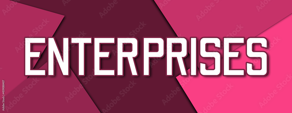 Enterprises - text written on pink paper background