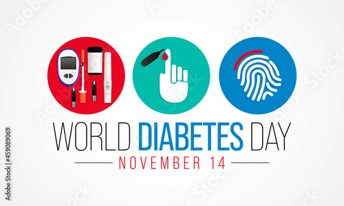 World Diabetes day is observed every year on November 14, it is the primary global awareness campaign focusing on diabetes. Vector illustration