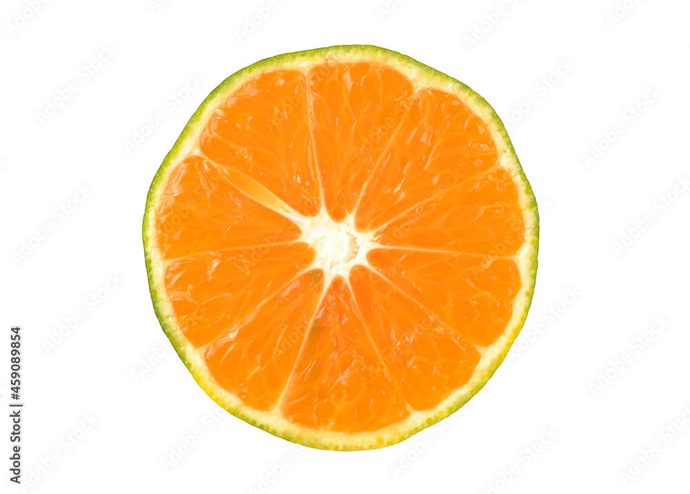 tangerine or mandarin fruit isolated on white background cutout