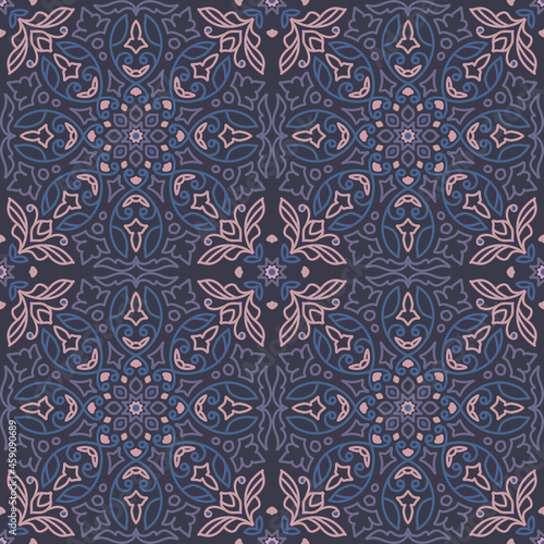 Colorful mandala pattern seamless islamic concept
