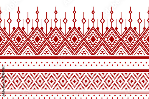 Geometric ethnic oriental seamless pattern traditional Design for background,carpet,wallpaper.clothing,wrapping,Batik fabric,Vector illustration.embroidery style - Sadu, sadou, sadow or sado
