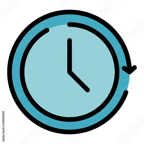 Adapt period icon. Outline adapt period vector icon color flat isolated
