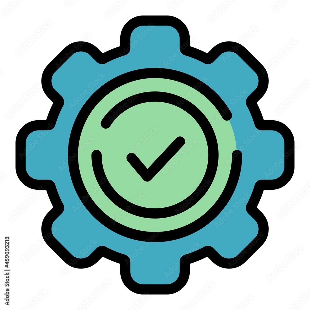 Setting changes icon. Outline setting changes vector icon color flat isolated Setting changes icon. Outline setting changes vector icon color flat isolated