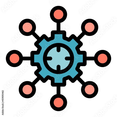 Adaptive changes icon. Outline adaptive changes vector icon color flat isolated