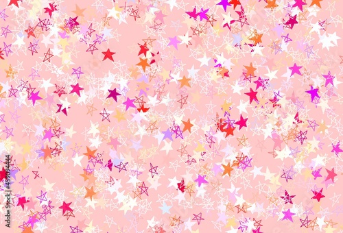 Light Multicolor vector pattern with christmas stars.