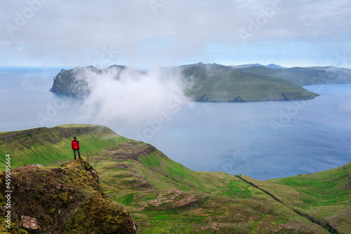 Hiking on Streymoy Island, Faroe Islands photo