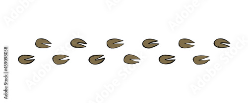 Traces of hooves. Vector drawing