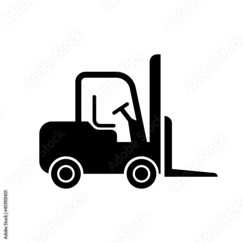 forklift silhouette vector logo icon