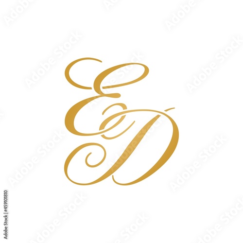 ED initial monogram logo