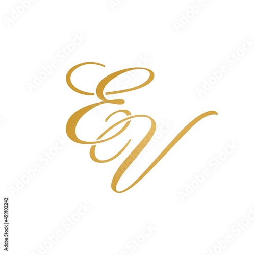 EV initial monogram logo