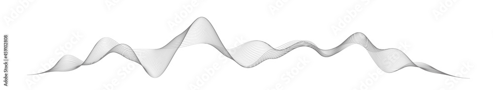 Sound wave in abstract style on white background. Abstract digital signal wave line. Vector music voice vibration, song waveform digital spectrum, audio pulse and waveform frequency equalizer. Sound wave in abstract style on white background. Abstract digital signal wave line. Vector music voice vibration, song waveform digital spectrum, audio pulse and waveform frequency equalizer.