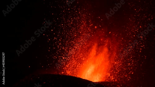 Volcanic eruption in La Palma Canary Islands 2021 photo