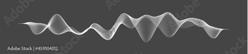 Radio waves vector. Radio frequency identification. Wireless communication. Sound waves abstract vector illustration
