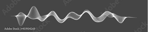 Radio waves vector. Radio frequency identification. Wireless communication. Sound waves abstract vector illustration