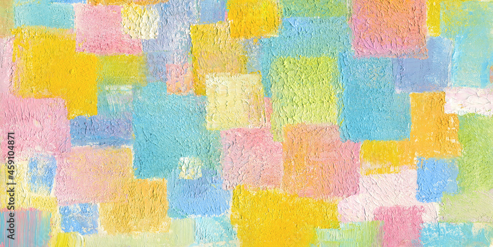 Oil painting textures in pastel positive color as textured abstract background, wallpaper, pattern, art print, etc. High details. 