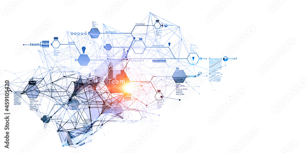 Social Web Network Concept . Mixed media Social Web Network Concept . Mixed media