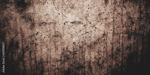 Scary Dark Cement for the background. walls are full of stains and scratches.