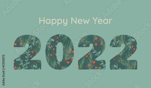 Christmas and Happy New Year illustration banner. Vector design template.