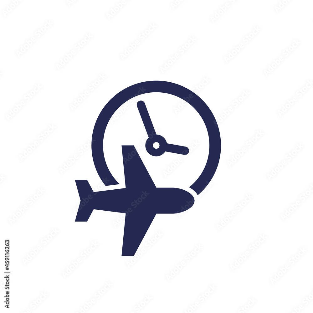 flight time or delay icon, vector flight time or delay icon, vector