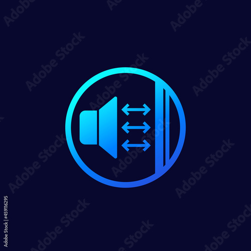 soundproofing or soundproof wall vector icon