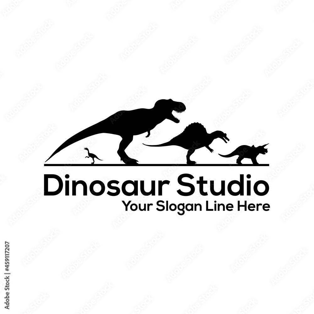 dinosaur studio logo, Dino logo icon designs, Vector dinosaur logo concept