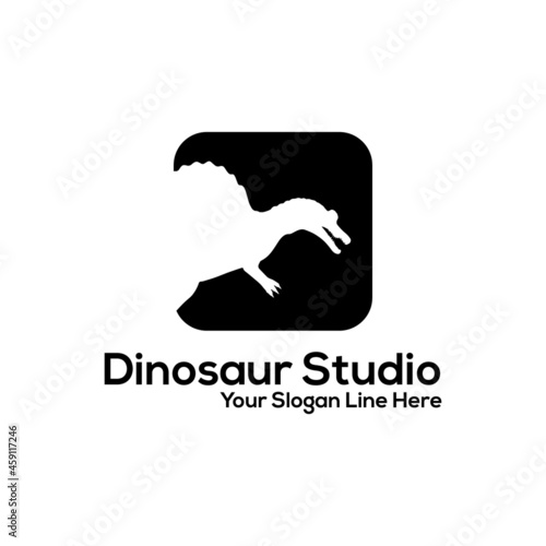 dinosaur studio logo, Dino logo icon designs, Vector dinosaur logo concept