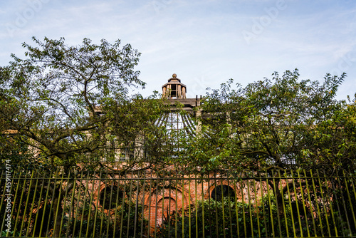 Hampstead Pergola and Hill Gardens, an extravagant Edwardian construction, a raised walkway, overgrown with vines, purchased in 1904 by Lord Leverhulme, Hampstead Heath, London, England, UK photo