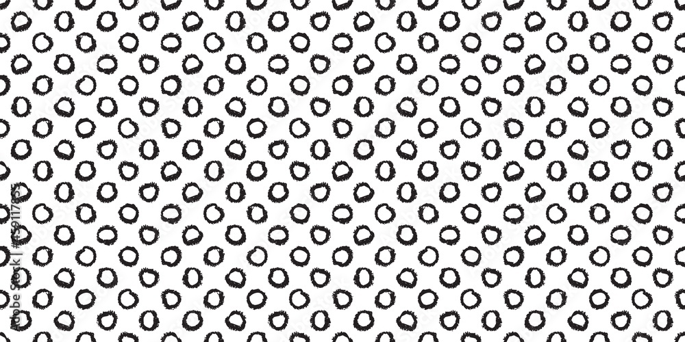 Polka dot seamless pattern with hand painted circles Polka dot seamless pattern with hand painted circles