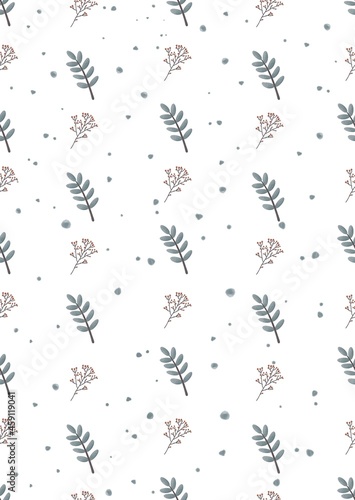 Seamless pattern with leaf. Light background. Merry Christmas and a Happy New Year Great for fabric, textile, gift wrap.