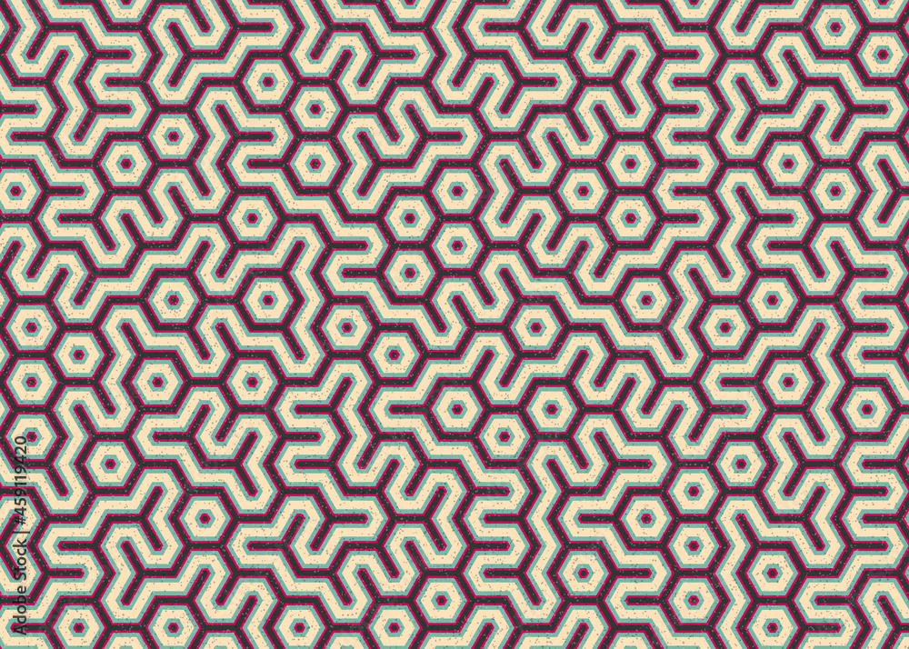 Colour Hexagon Tile Connection art background design illustration Colour Hexagon Tile Connection art background design illustration