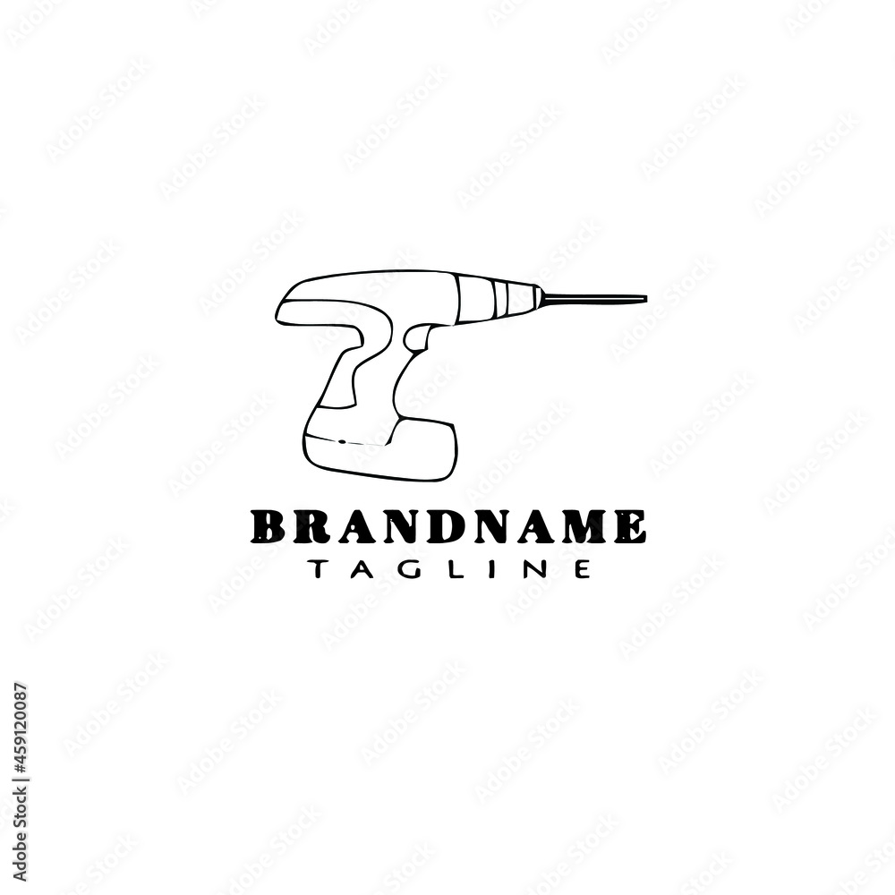 auger cartoon logo design icon template vector black auger cartoon logo design icon template vector black