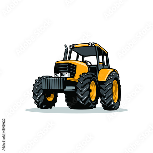 tractor  farm  equipment  construction machine isolated vector